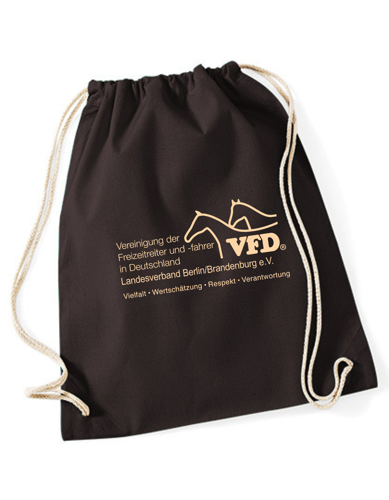VFD e.V. LV BB Shop  Rucksackbeutel bedruckt mit Logo 110WM
