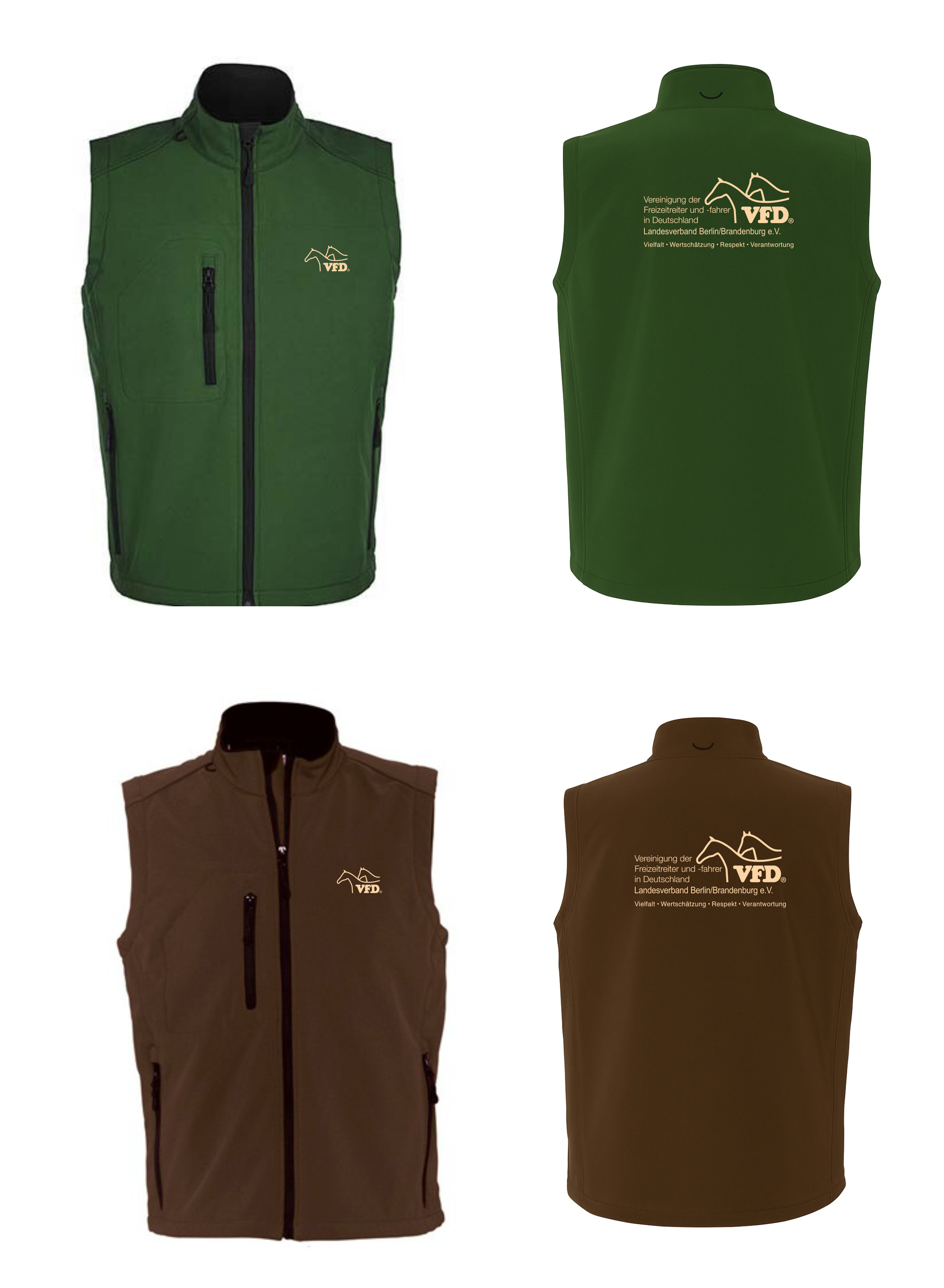 VFD e.V. Sachsen-Anhalt Männer Softshell Weste bedruckt mit Logo 846L-LOS