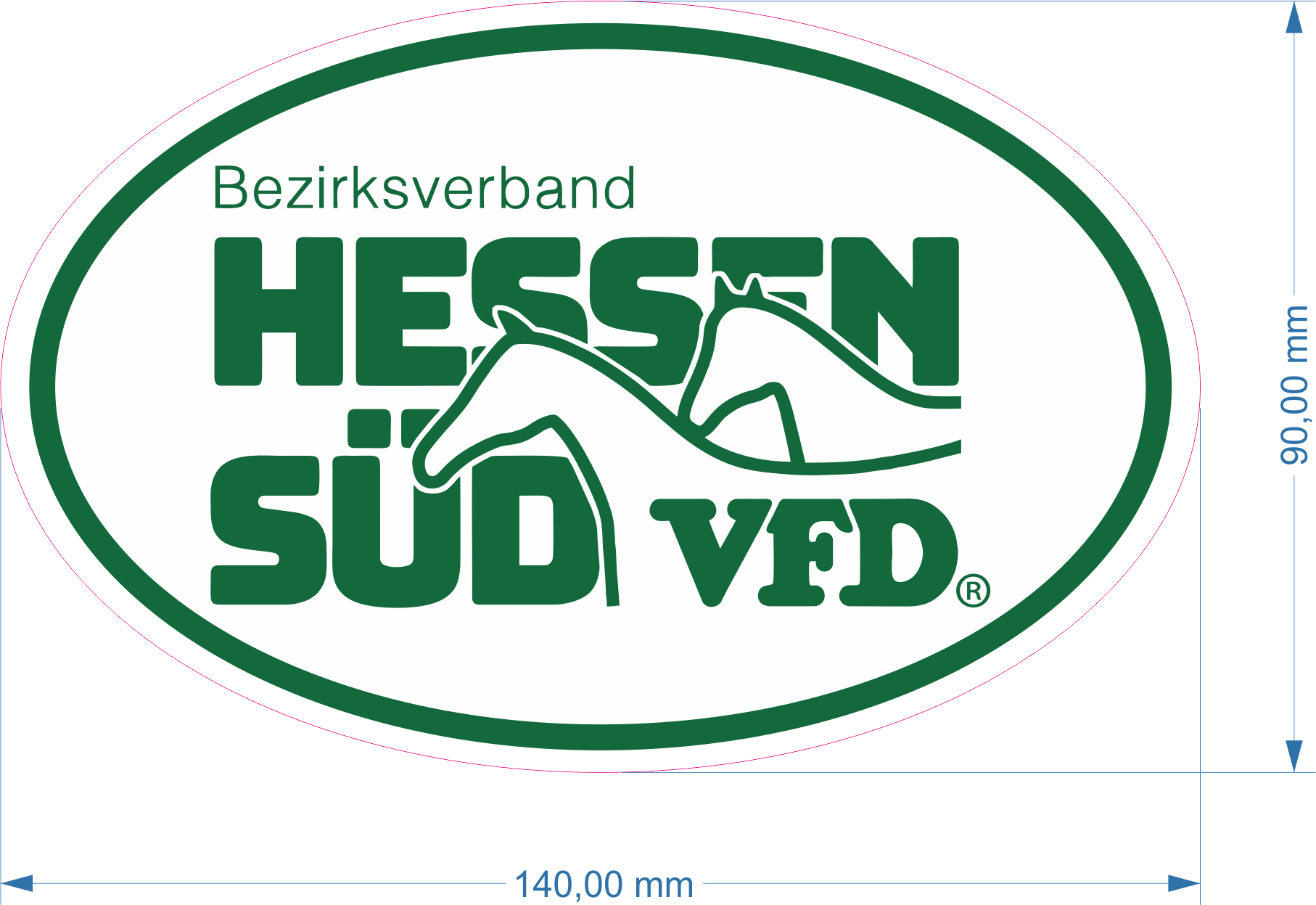 VFD e.V. BV Hessen Süd Logoaufkleber für VFD Hessen Süd