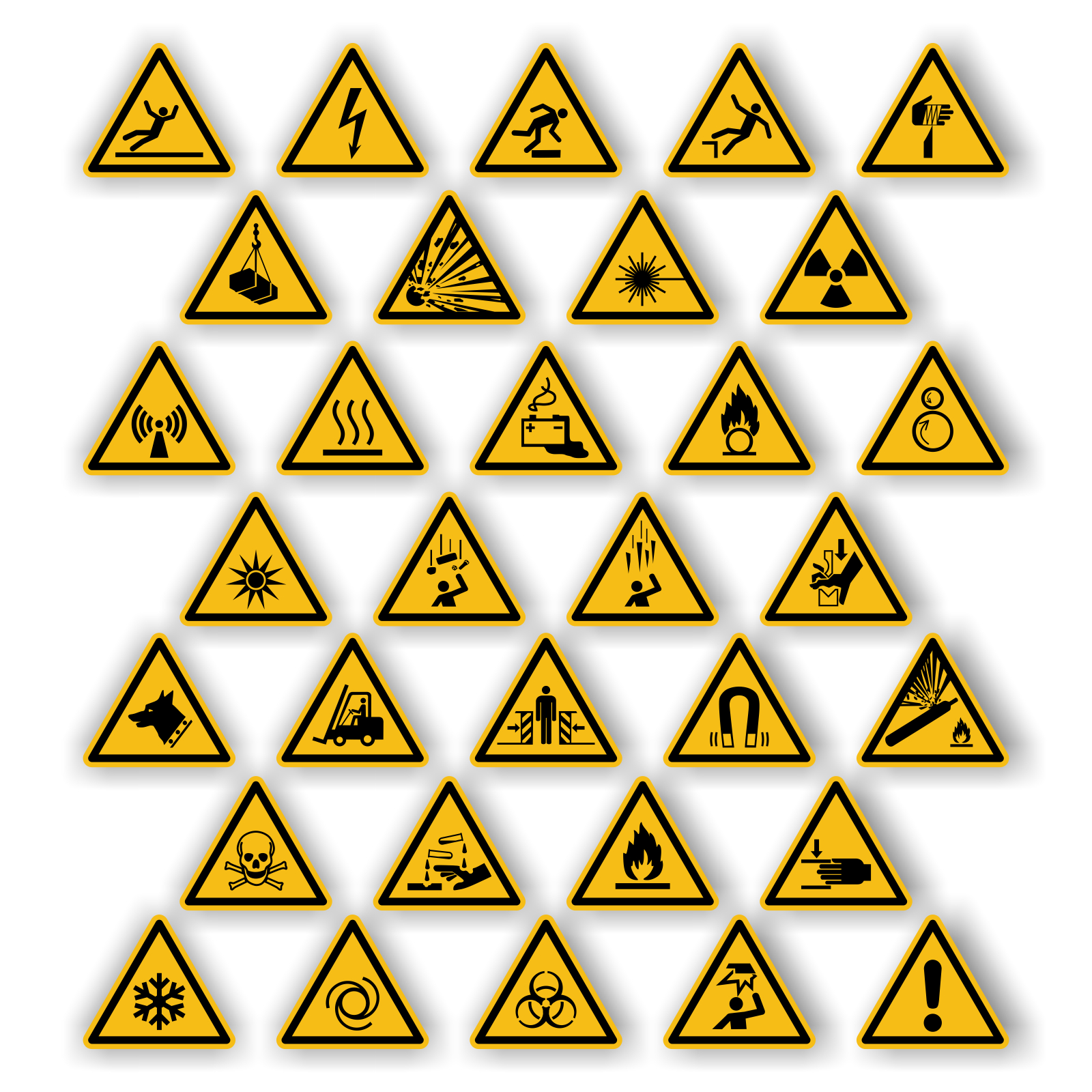 Warnzeichen nach DIN EN ISO 7010