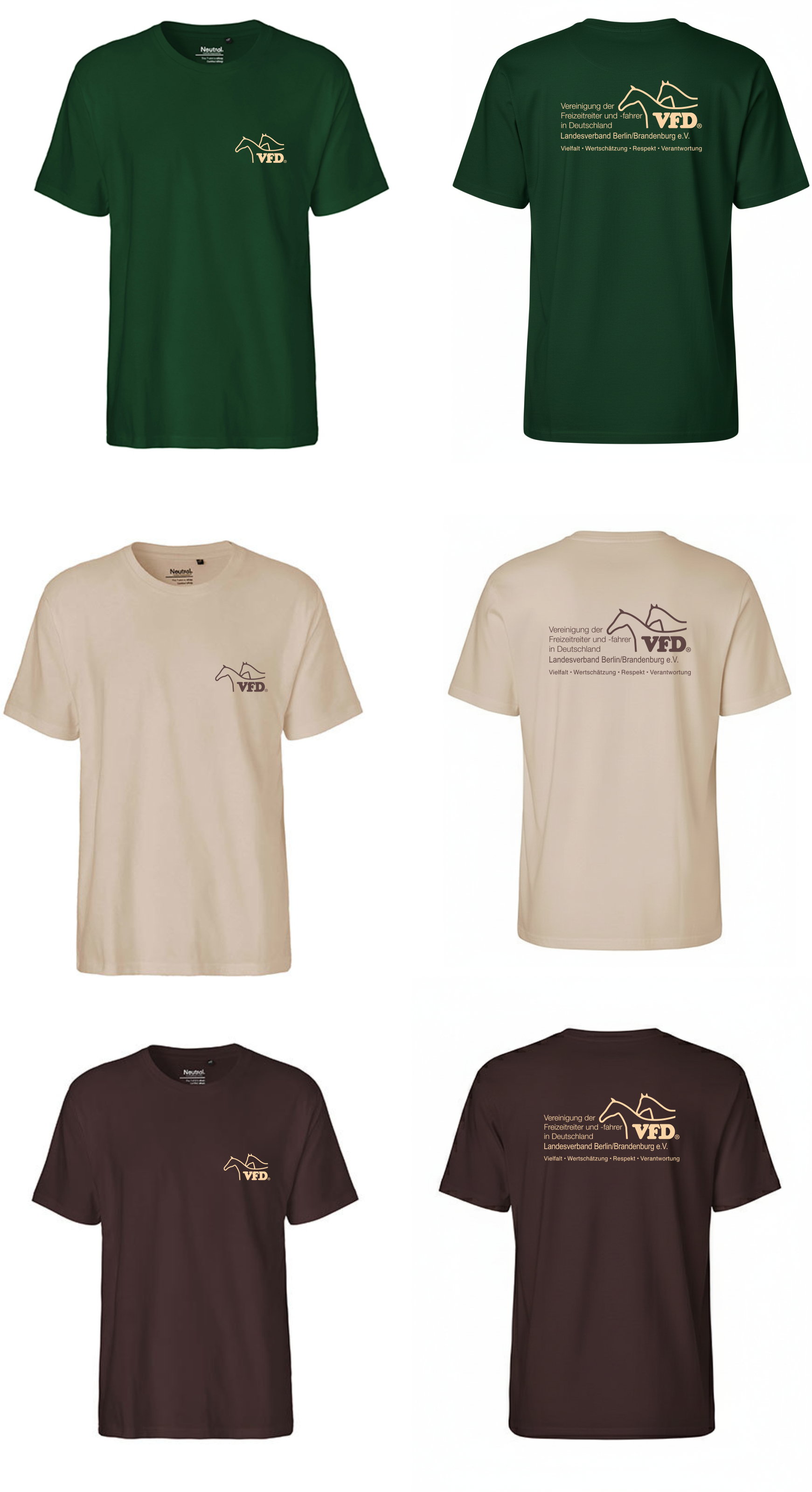 VFD e.V. LV BB Shop Men T-Shirt bedruckt mit Logo 60001NE