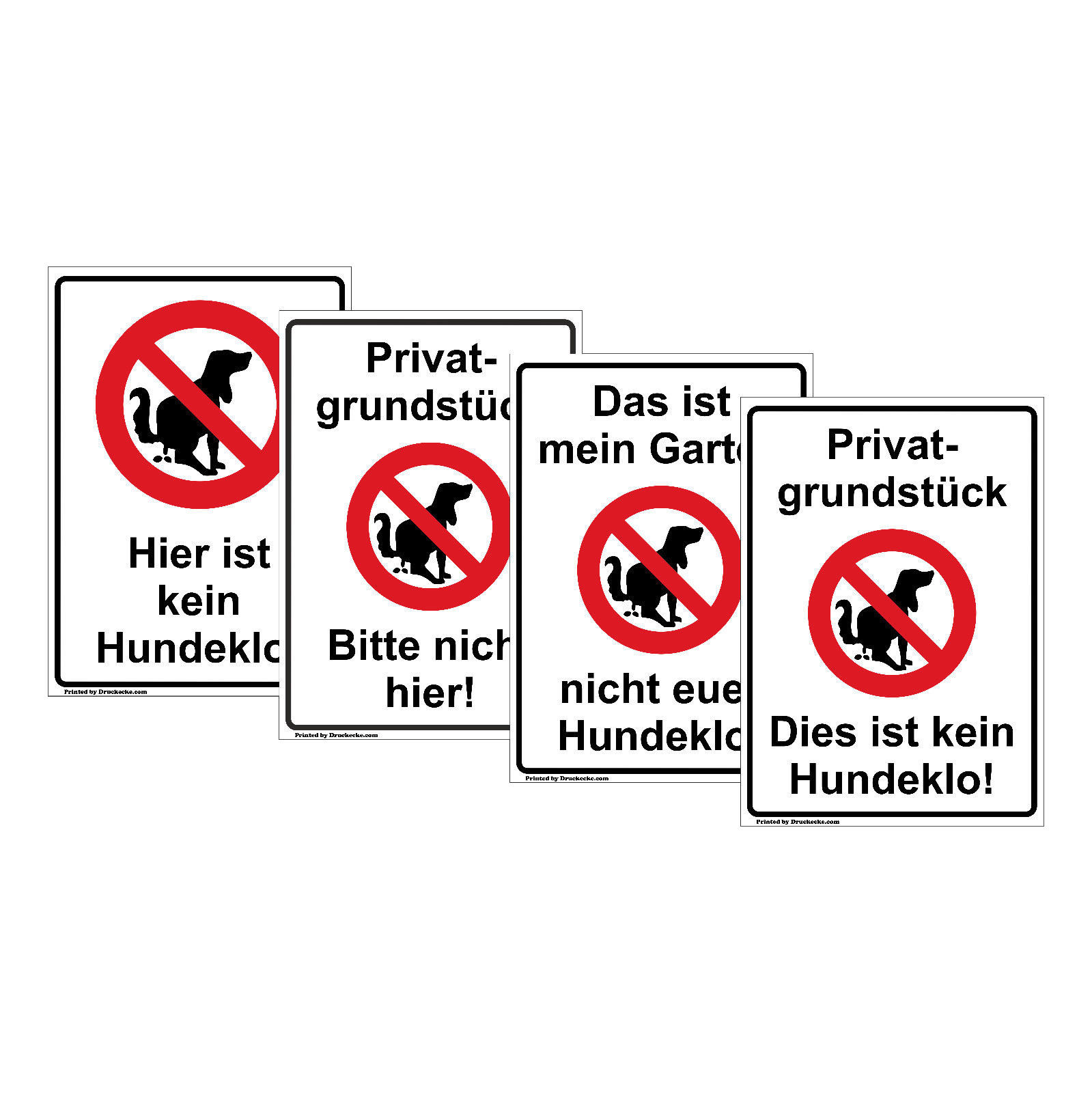 "Kein Hundeklo"  Aufkleber oder Schild / A4 