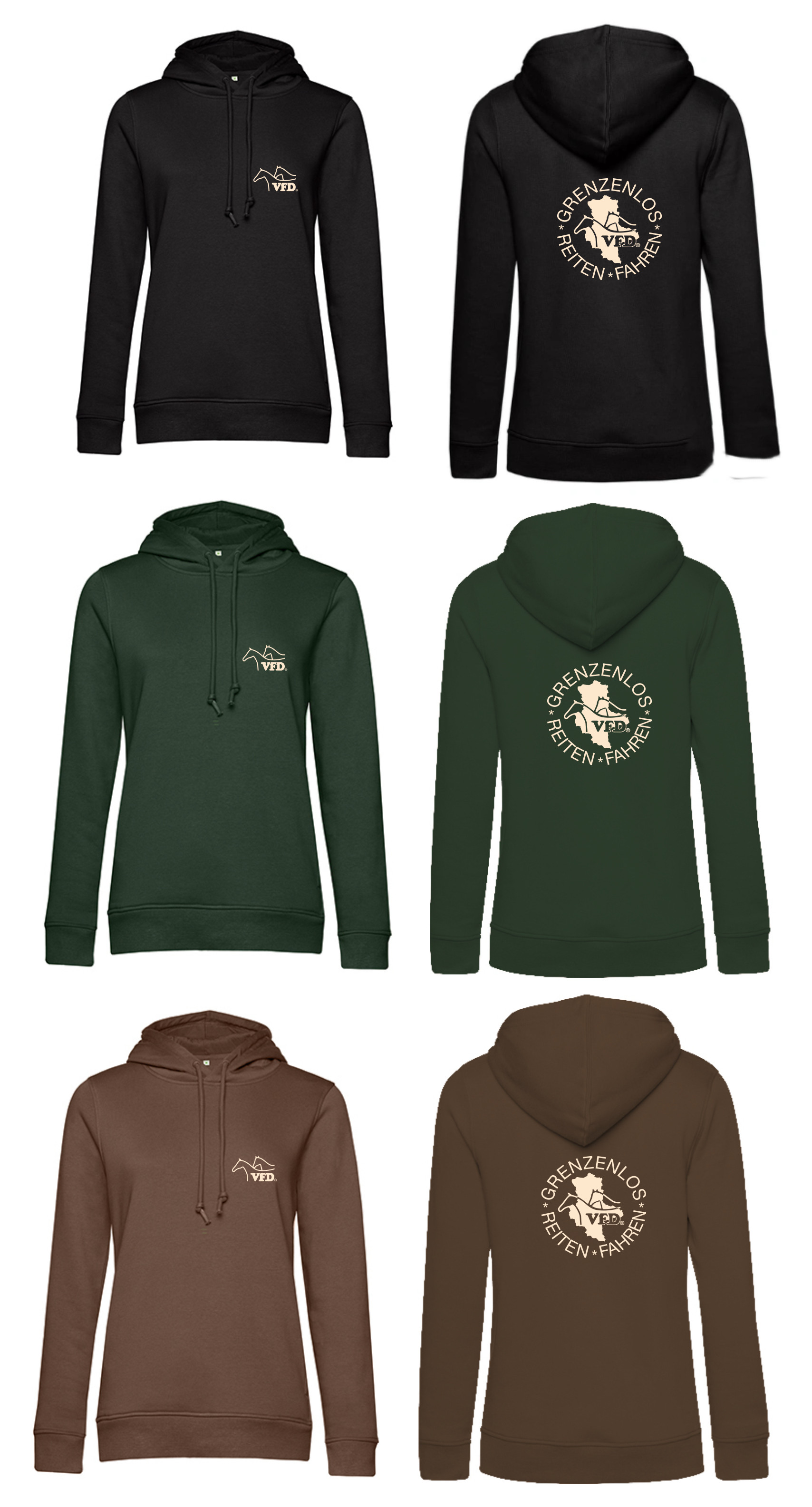 VFD e.V. Sachsen-Anhalt Frauen Hoodie bedruckt mit Logo BCWW34B