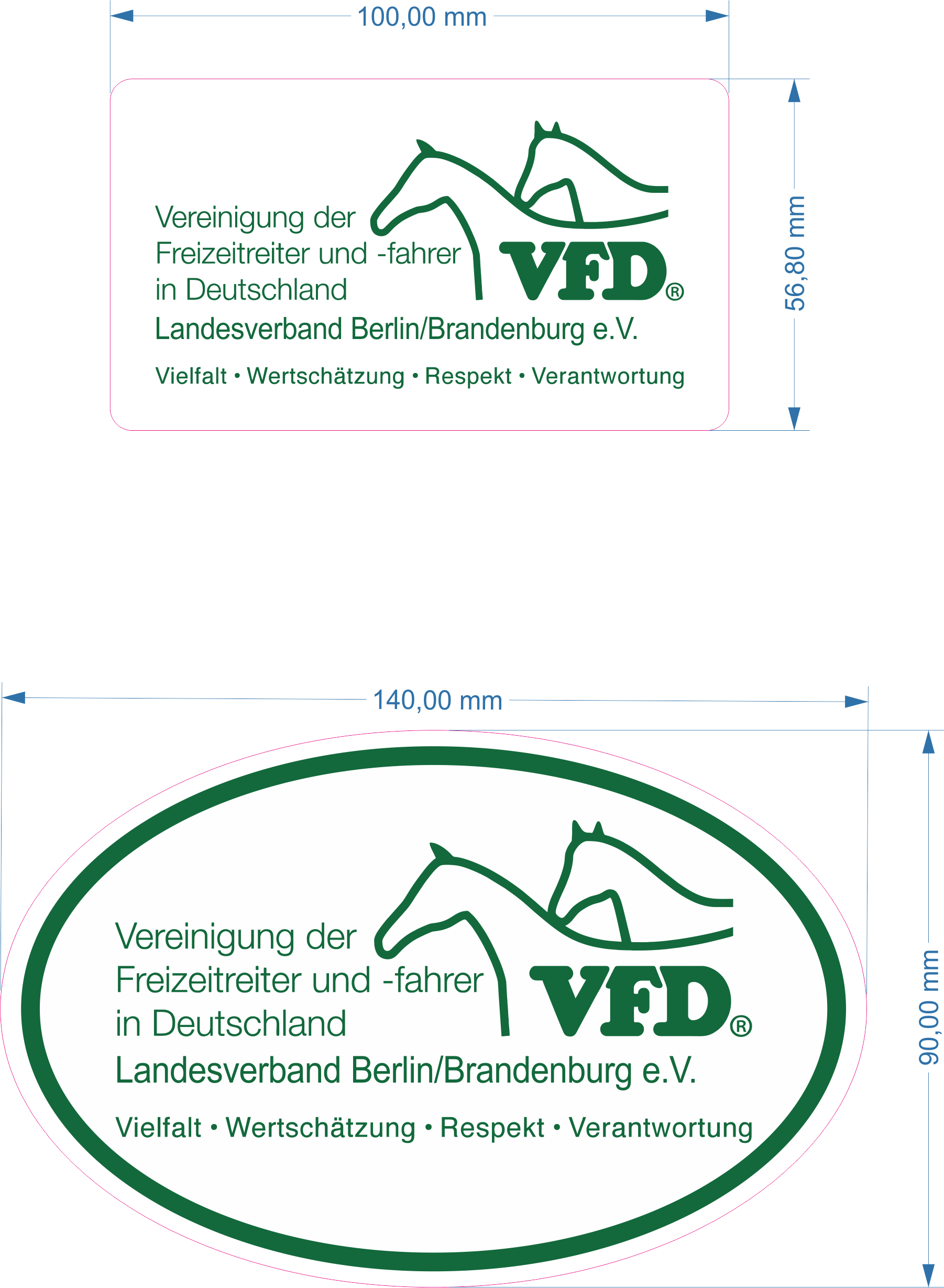 VFD e.V. LV BB Shop Logoaufkleber Berlin-Brandenburg