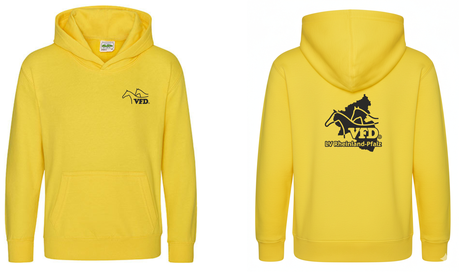 VFD e.V. LV RLP Shop - Kinder Kids Jacke Hoody bedruckt auf Brust + Rücken JH001K