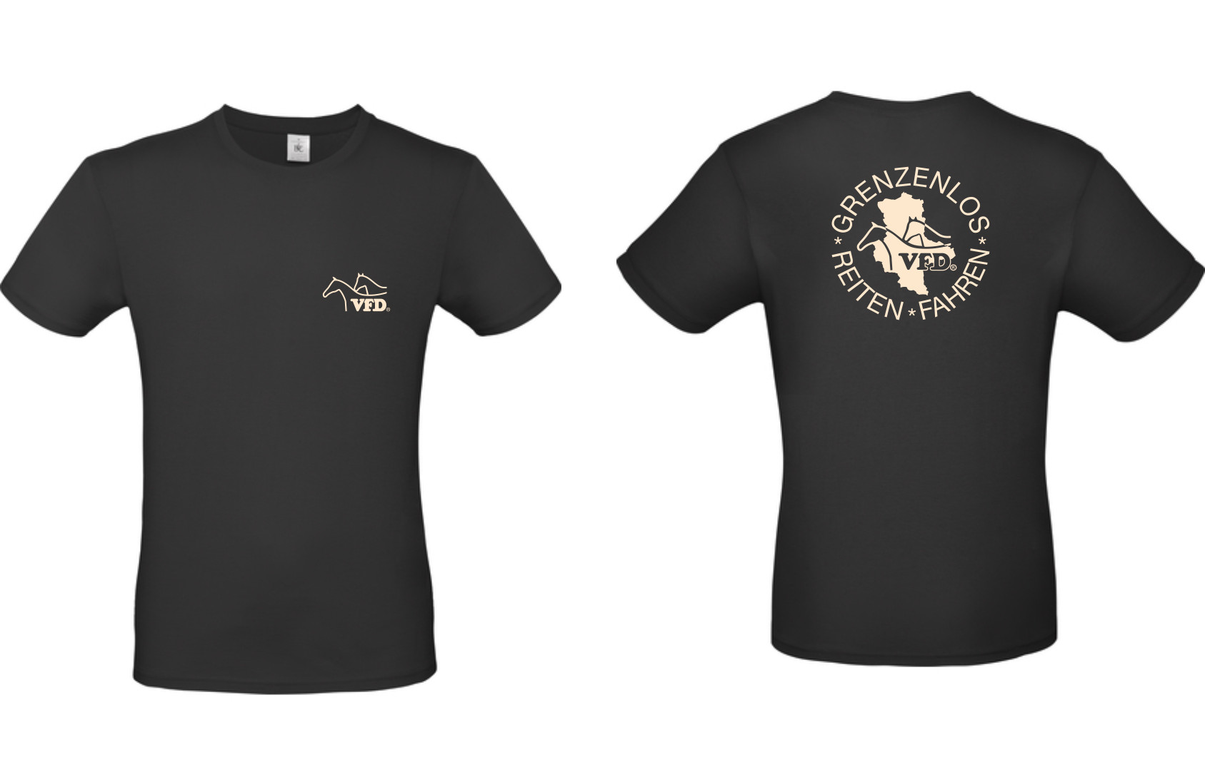 VFD e.V. Sachsen-Anhalt Männer Shirt Men T-Shirt bedruckt Brust + Rücken mit Logo BCTU01T#150