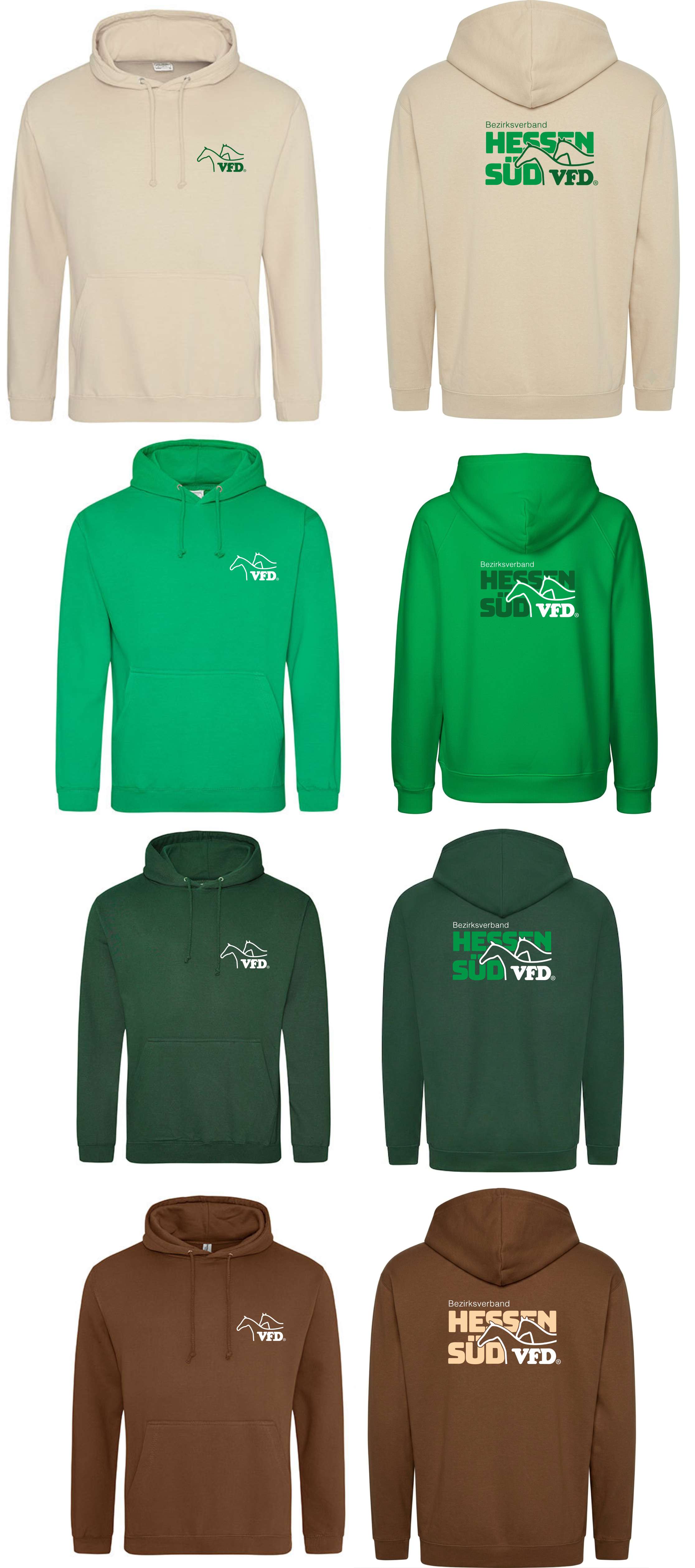 VFD e.V. BV Hessen Süd Men College Hoody bedruckt mit Logo 001JH