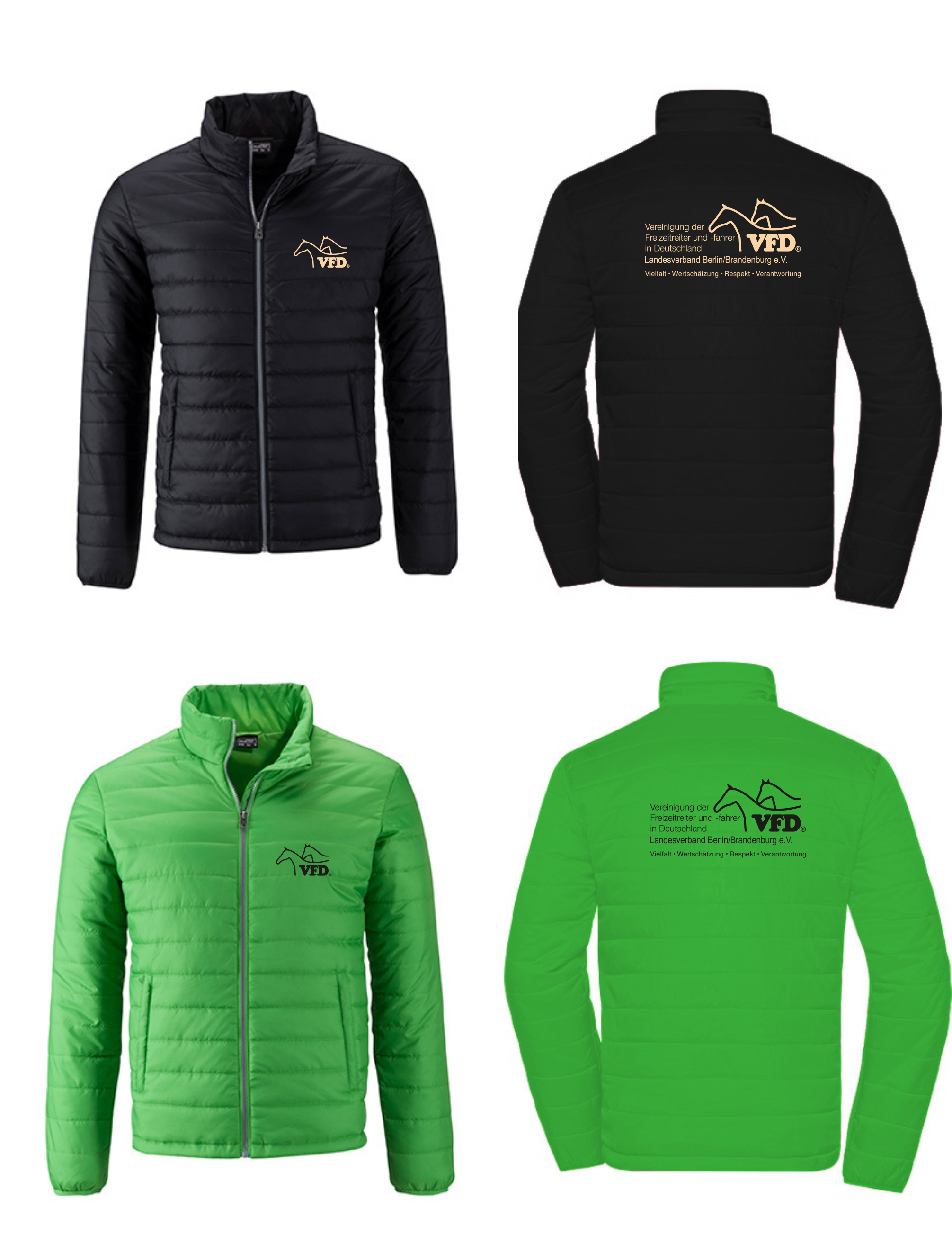 VFD e.V. LV BB Shop Men Padded Jacket , bestickt auf Brust + Rücken 1120JN