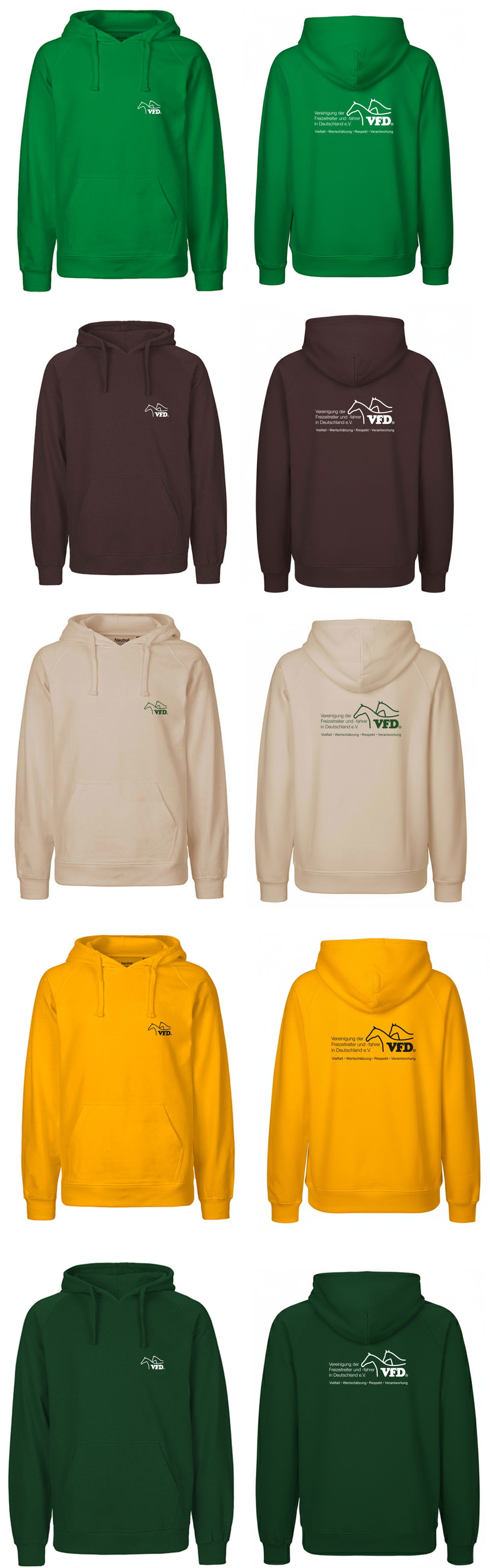 VFD Shop Men Hoody bedruckt mit Logo 63101NE
