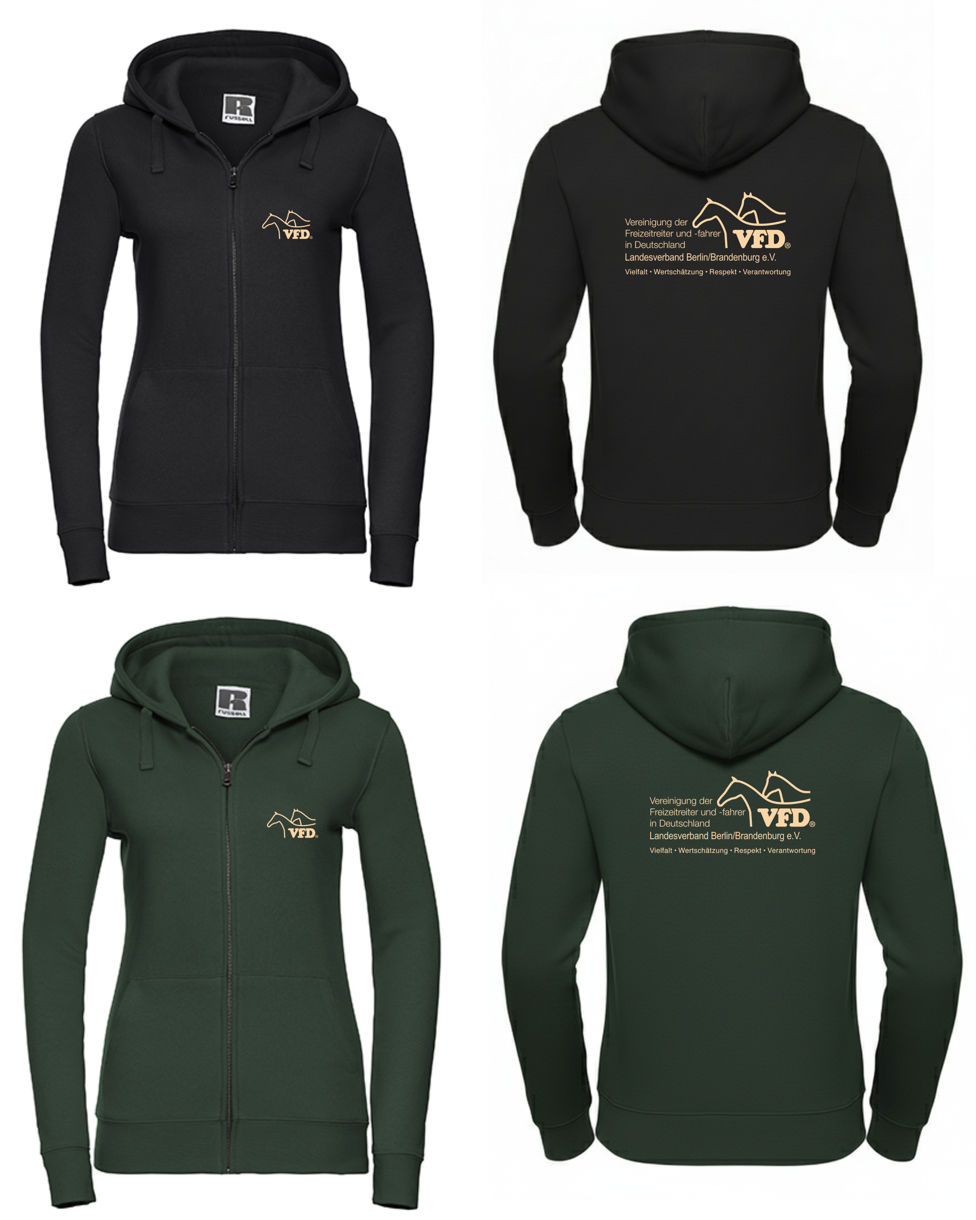 VFD e.V. BB Shop - Women Jacke ZIP Hoody bedruckt  Z266F