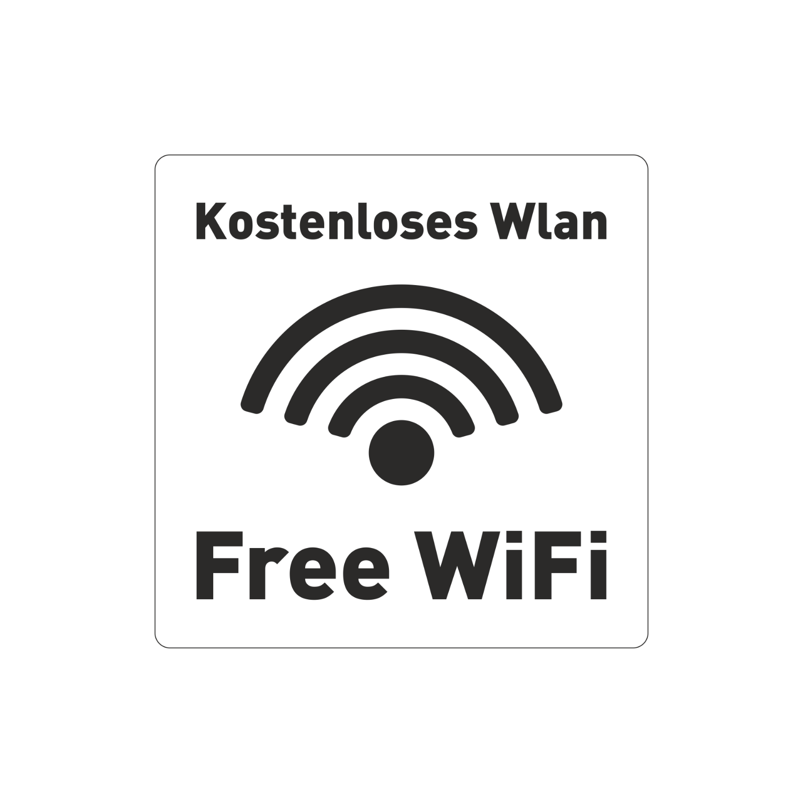 "Free Wifi" Aufkleber