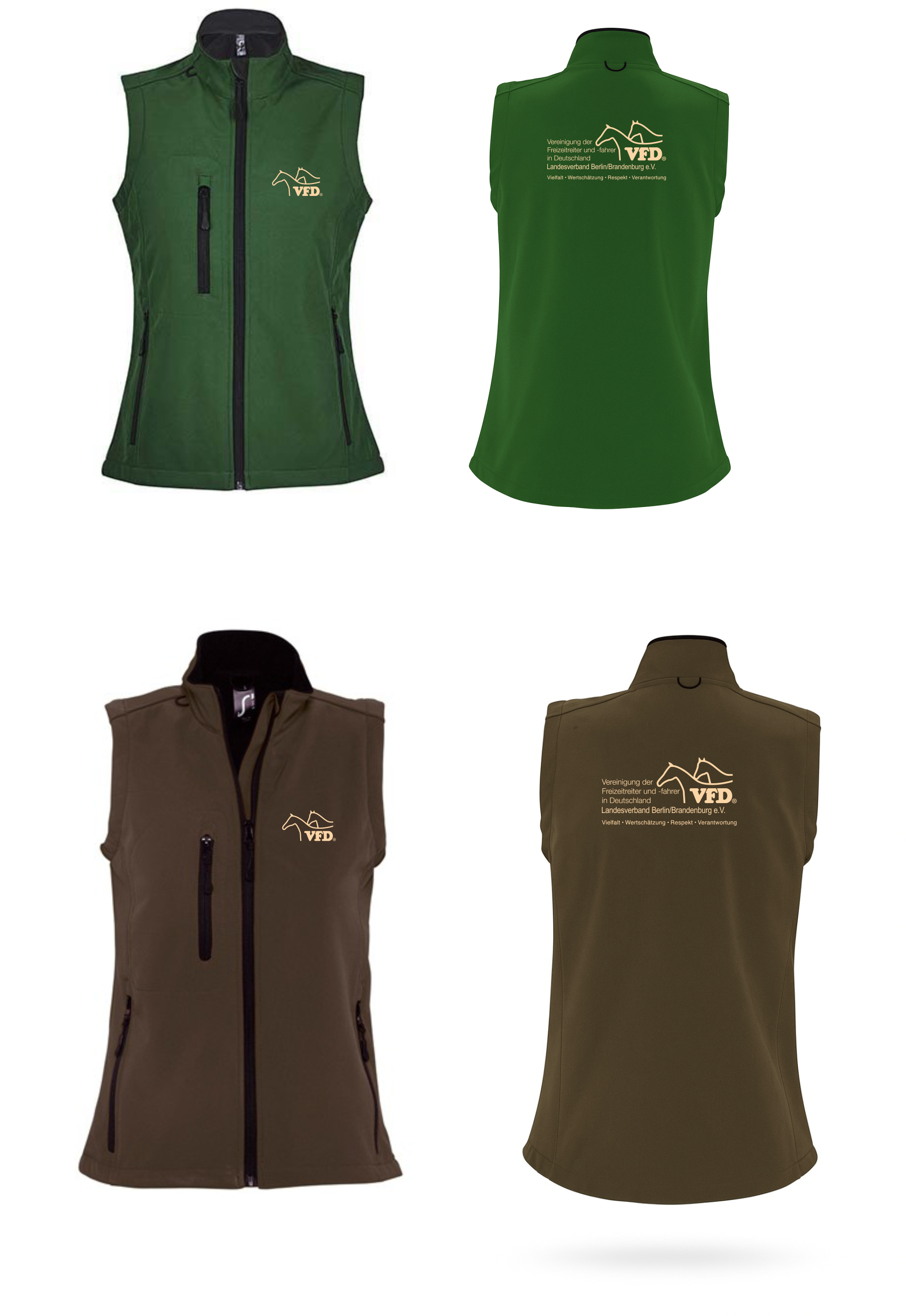 VFD e.V. Sachsen-Anhalt Frauen Softshell Weste bedruckt mit Logo 847L-LOS