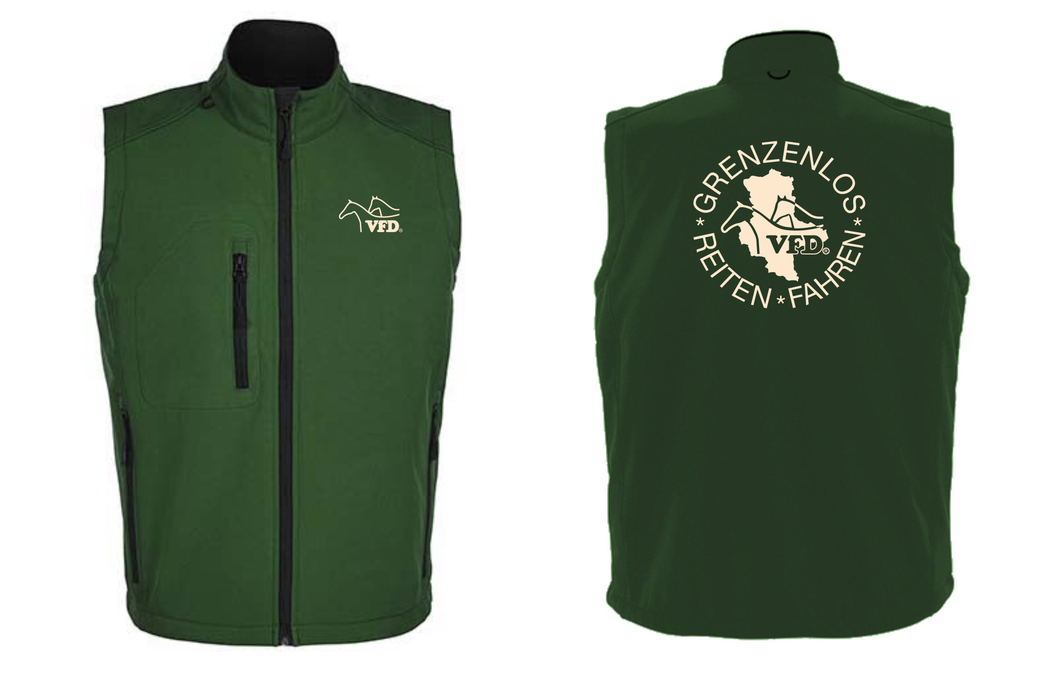VFD e.V. Sachsen-Anhalt Männer Softshell Weste bedruckt mit Logo 846L-LOS