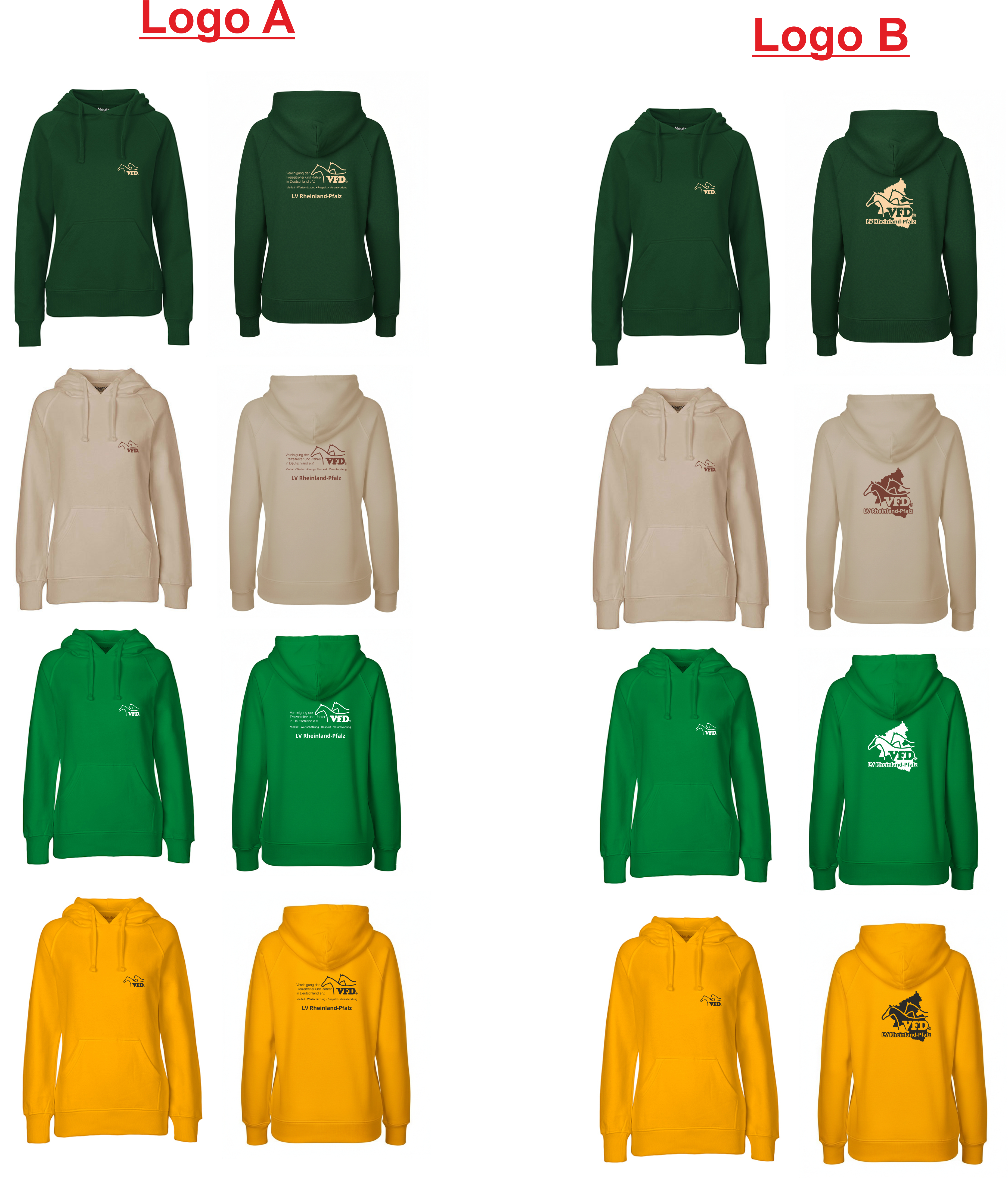 VFD e.V. RLP Shop Women Hoody bedruckt mit Logo 83101NE