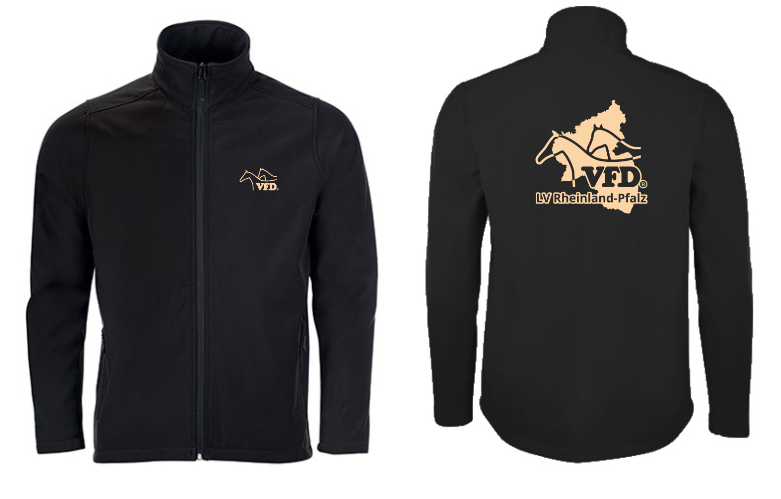 VFD e.V. LV RLP Shop Herren Softshell Zip Jacke Race bedruckt mit Logo 837L-los