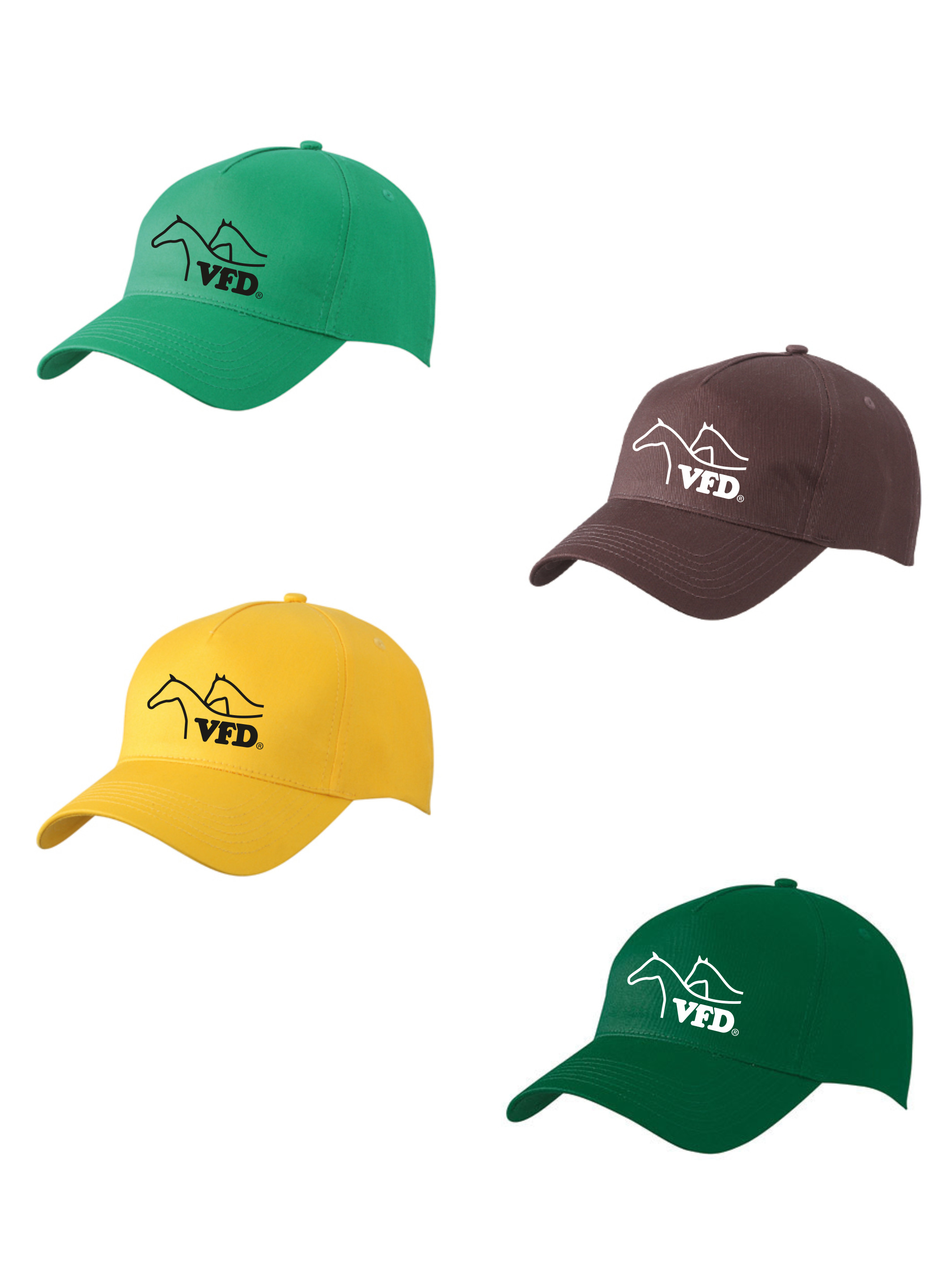 VFD Shop Basecap in 4 Farben bestickt mit Logo 6117MB