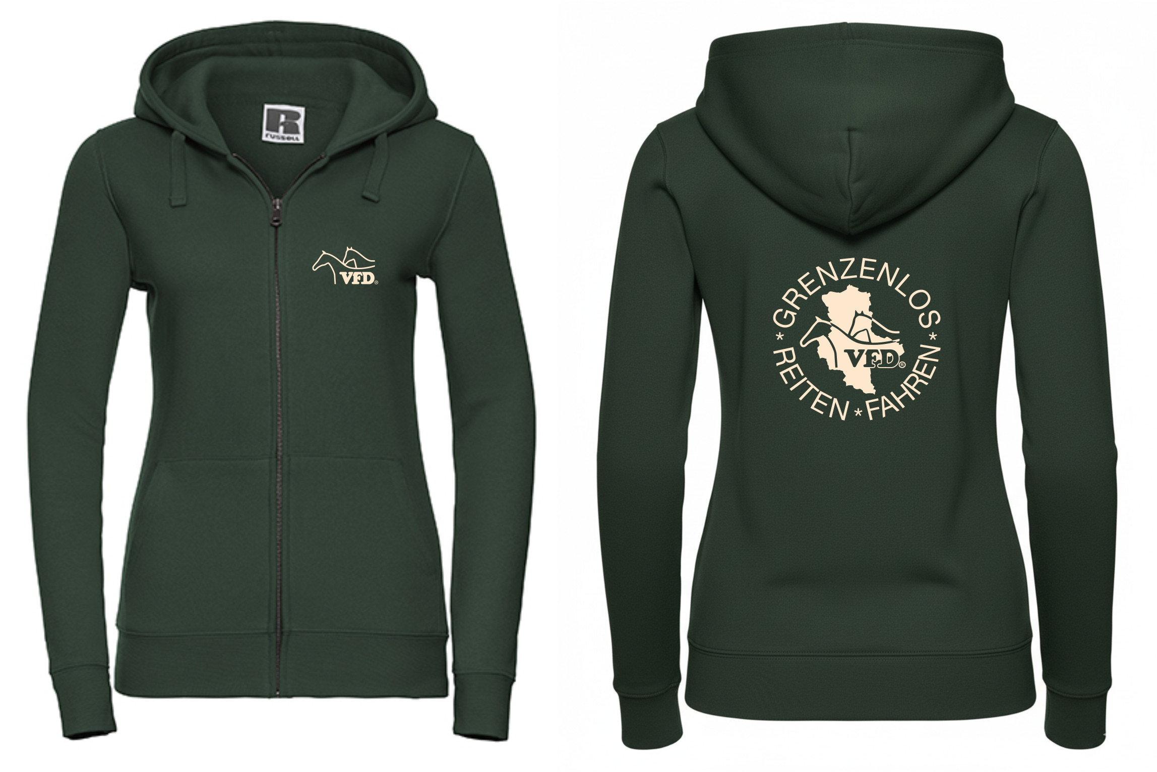 VFD e.V. Sachsen-Anhalt Frauen Authentic Zipped bedruckt mit Logo Z266F