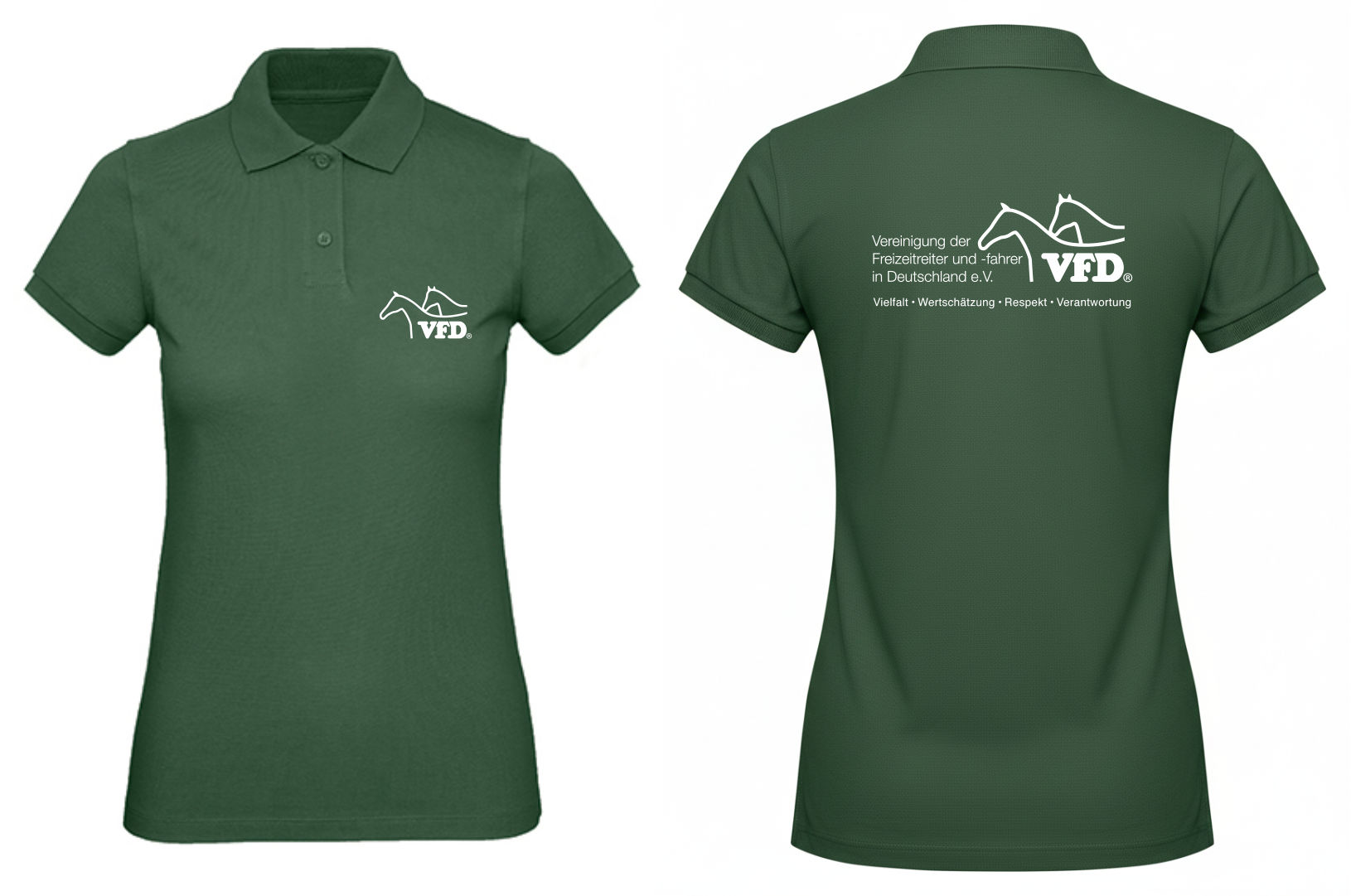 VFD Shop Women Polo-Hemd bedruckt mit Logo 440BCPW