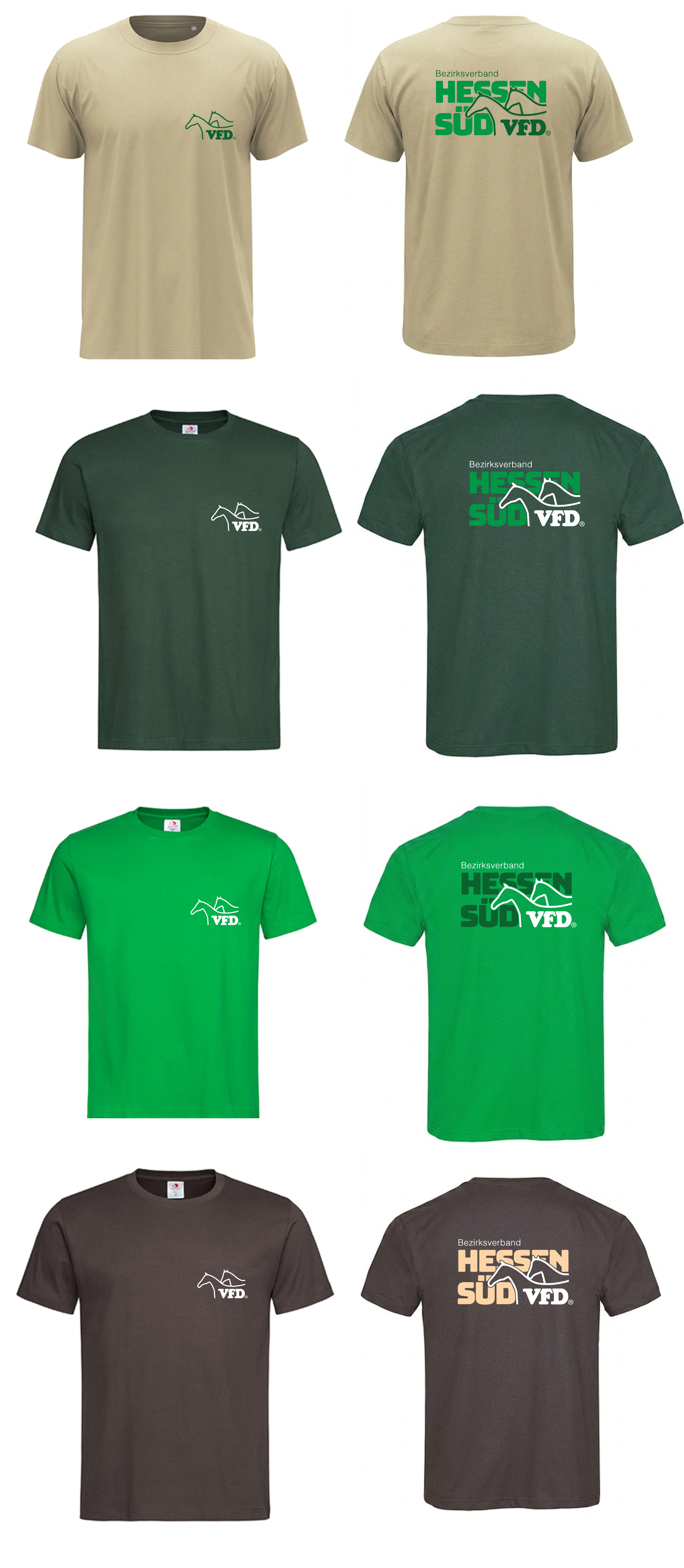 VFD e.V BV Hessen Süd Men unisex T-Shirt bedruckt mit Logo 140S