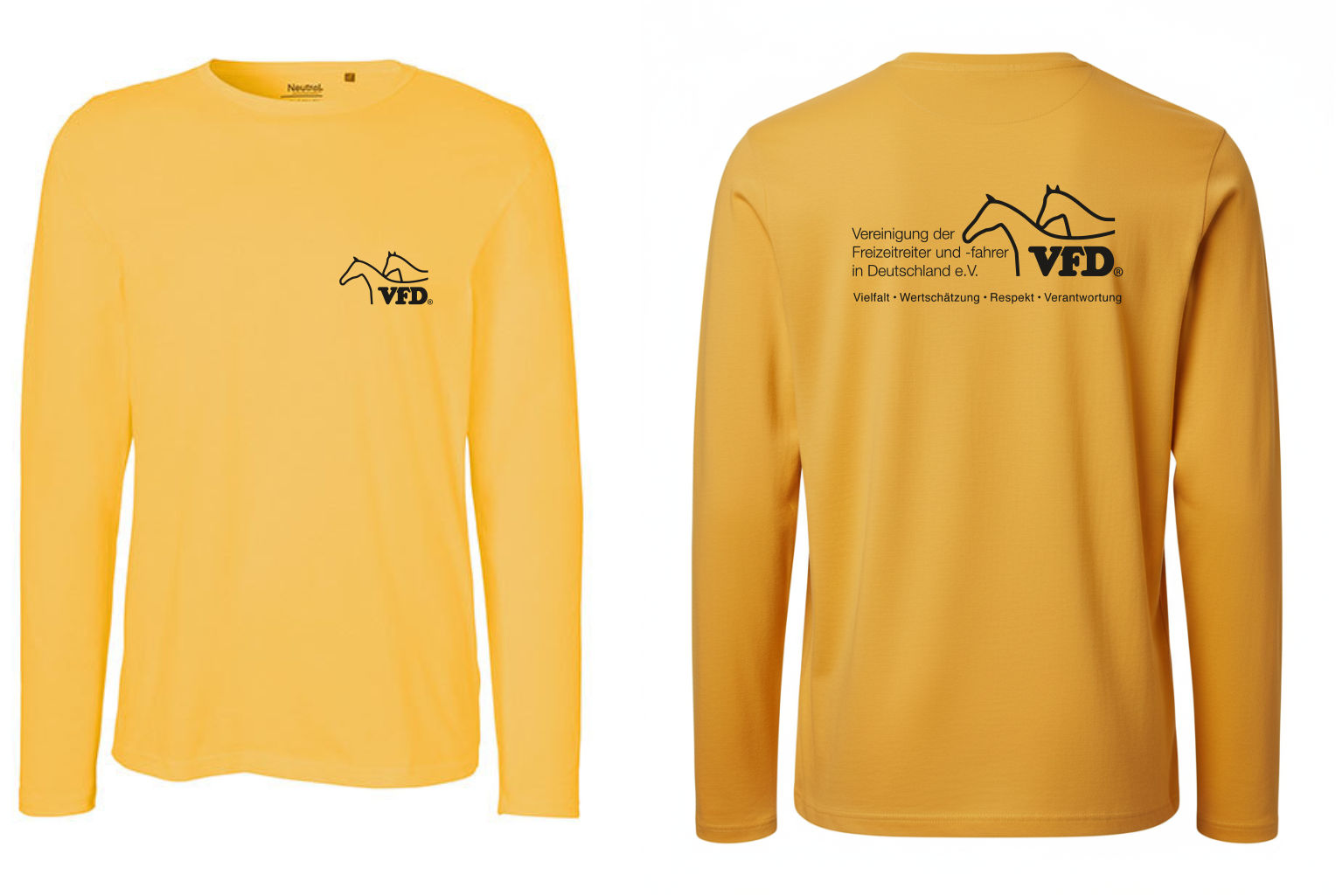 VFD Shop Men Long Sleeve T-Shirt bedruckt mit Logo 61050NE