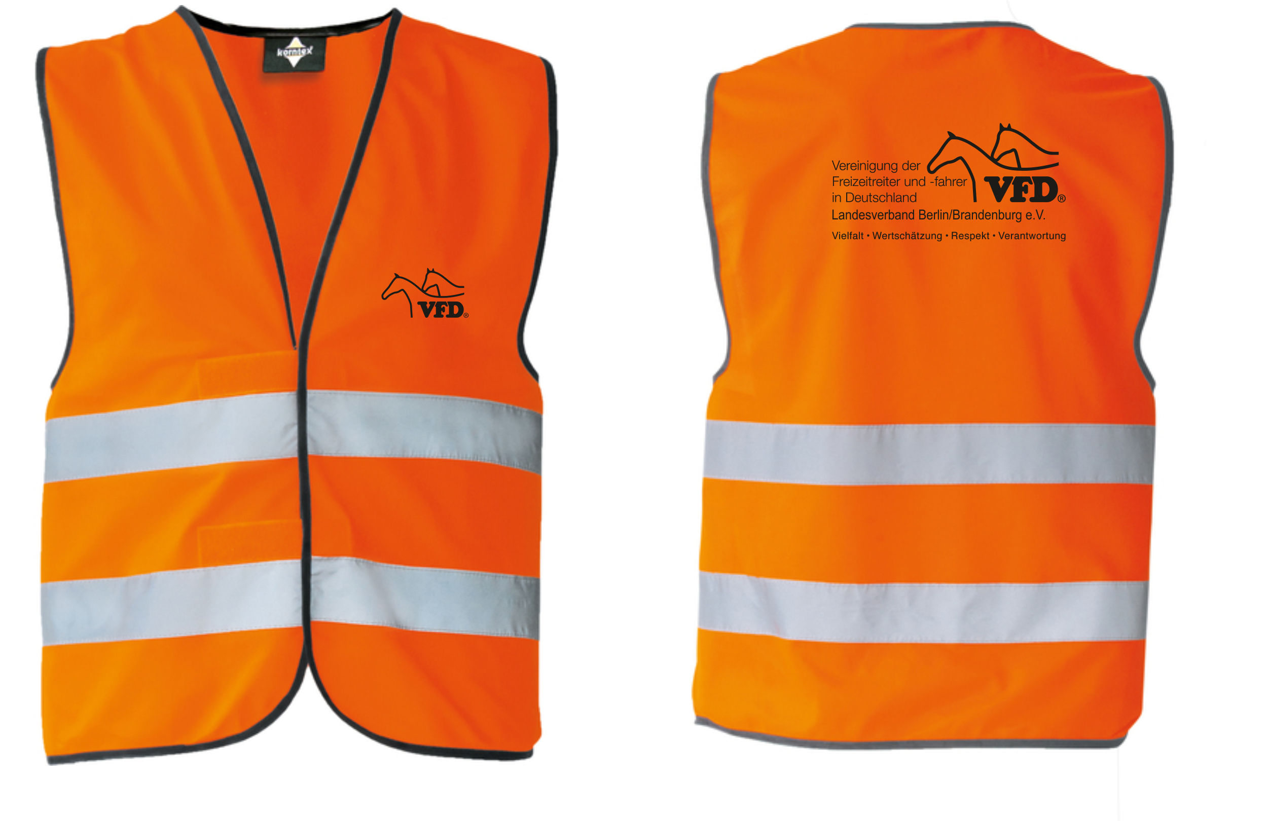VFD e.V. LV BB Shop  Warnweste bedruckt mit Logo 500KX