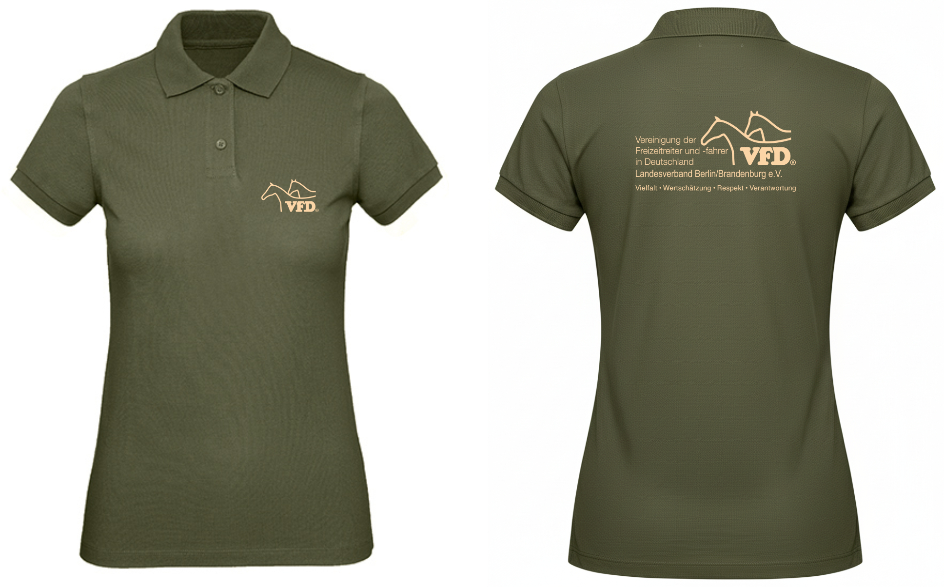 VFD e.V. LV BB Shop Women Polo-Hemd bedruckt mit Logo 440BCPW