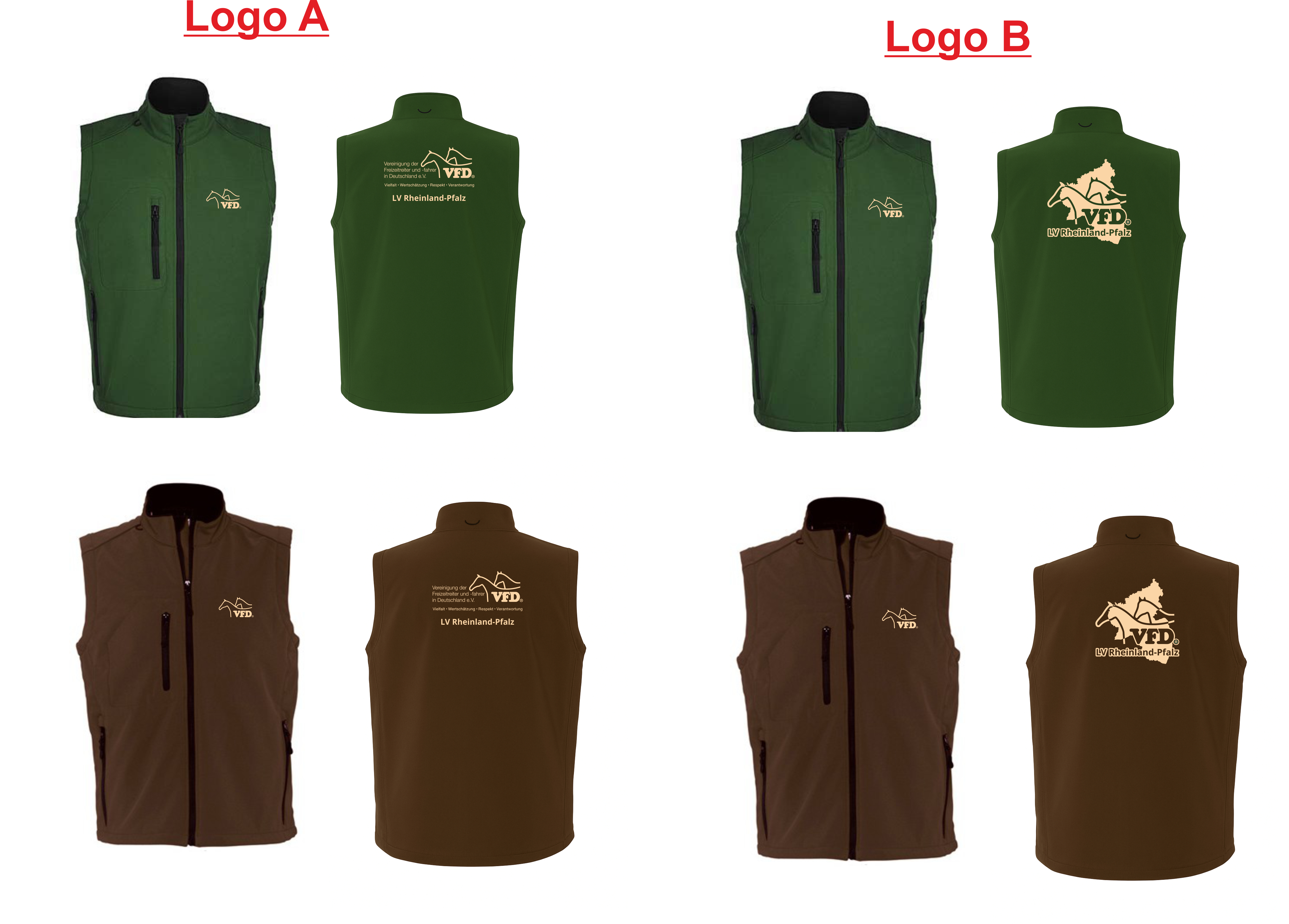VFD e.V. RLP Shop Männer Softshell Weste bedruckt mit Logo 846L-LOS