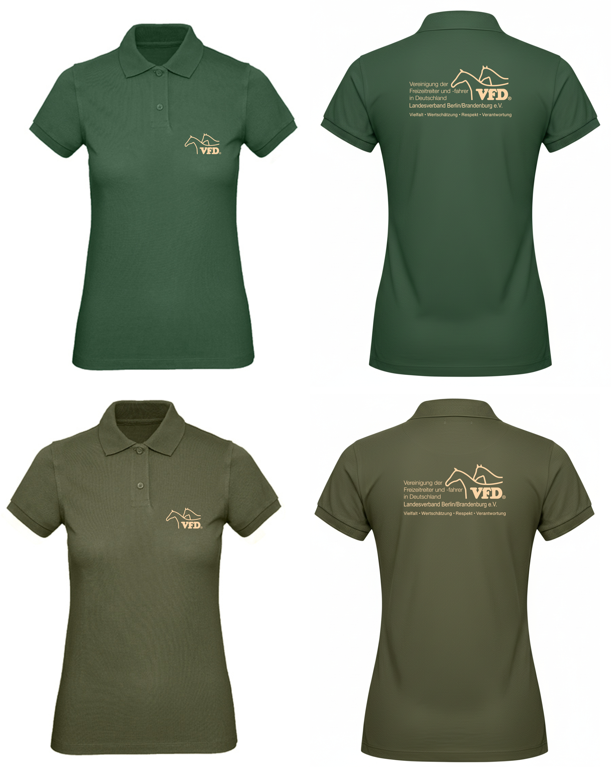 VFD e.V. LV RLP Shop Women Polo-Hemd bedruckt mit Logo 440BCPW