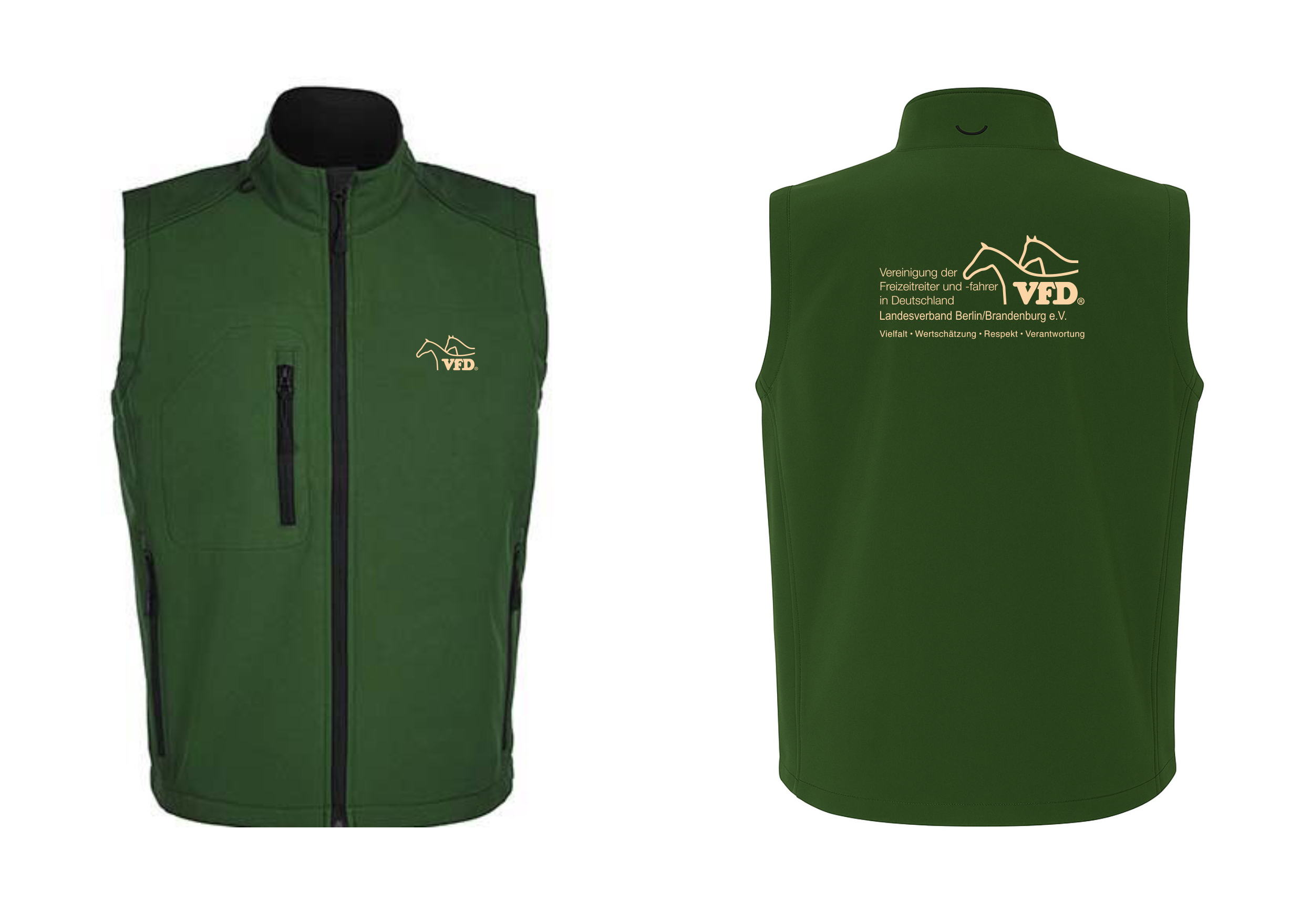 VFD e.V. LV BB Shop Männer Softshell Weste bedruckt mit Logo 846L-LOS