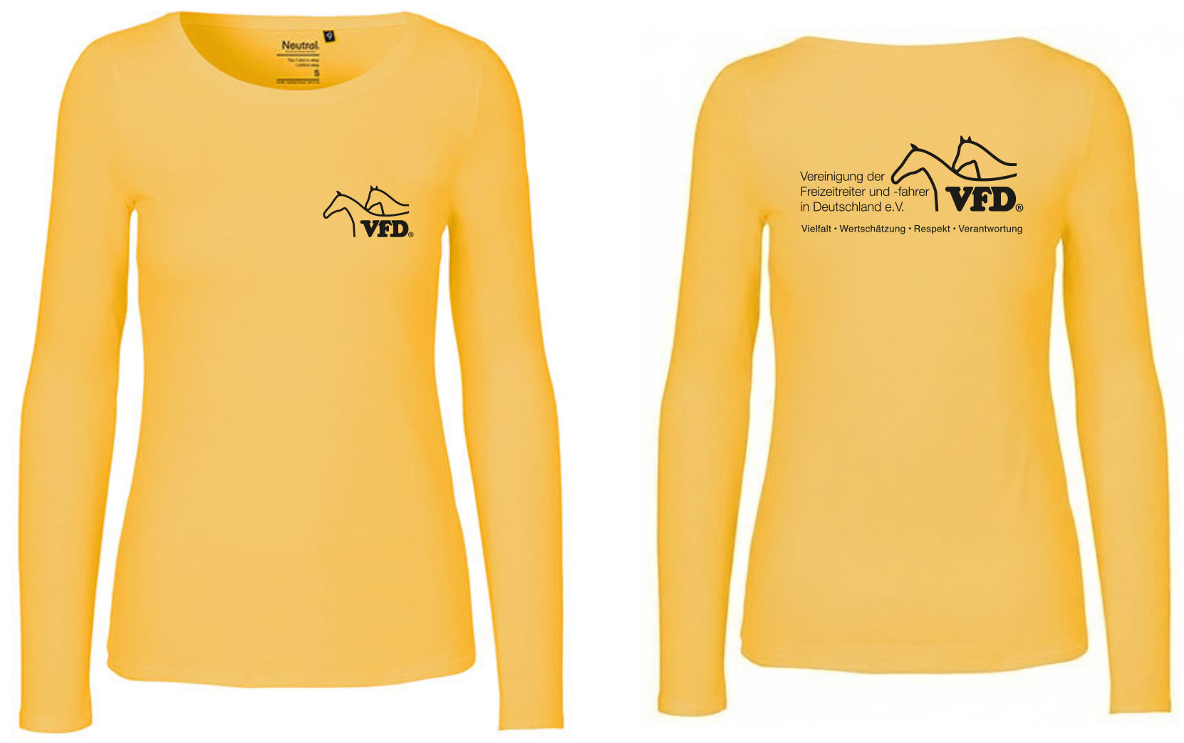 VFD Shop Women Long Sleeve T-Shirt bedruckt mit Logo 81050NE
