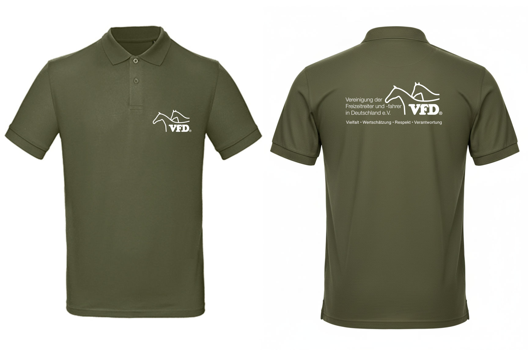 VFD Shop Men Polo-Hemd bedruckt mit VFD Logo 430BCPM