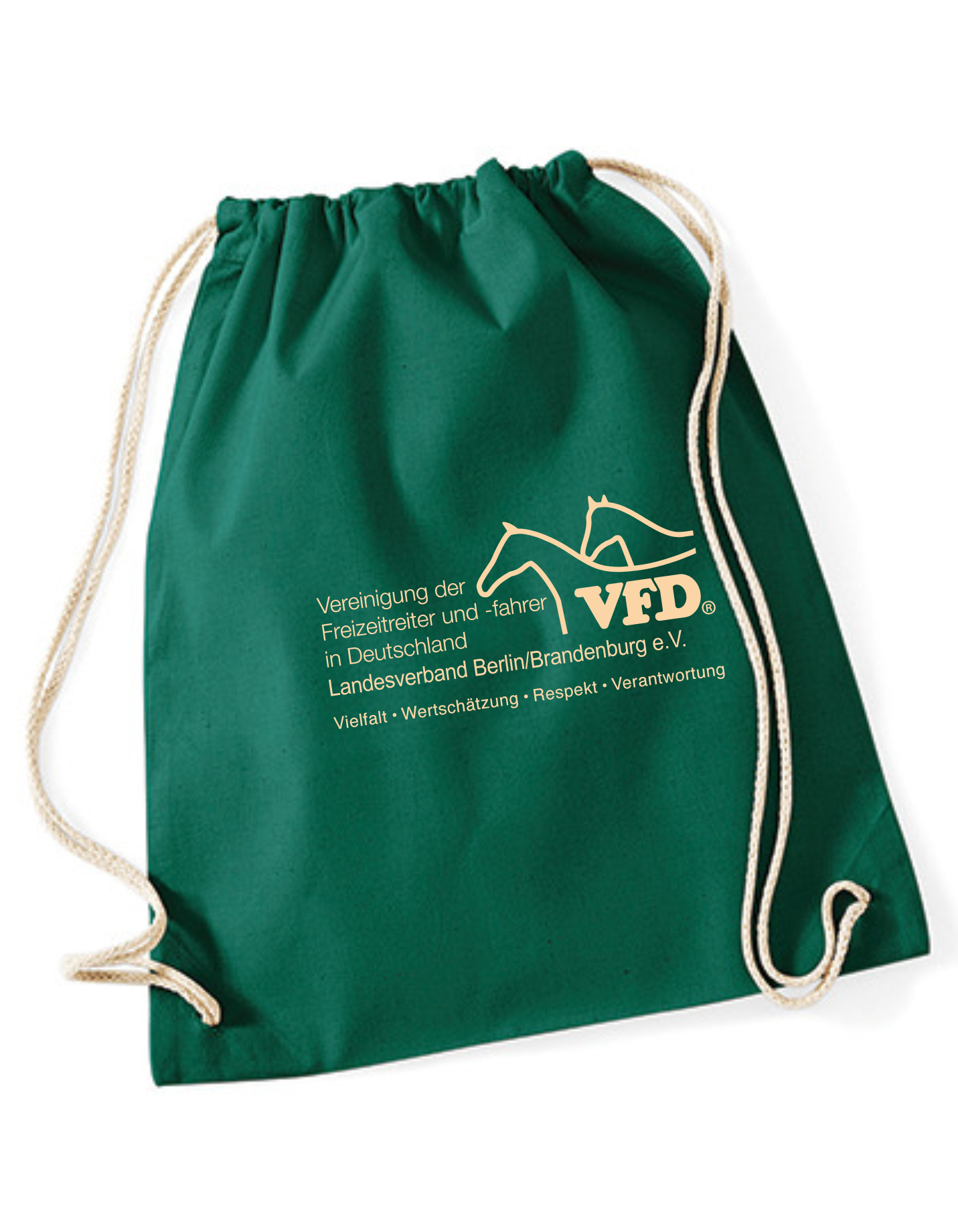 VFD e.V. LV BB Shop  Rucksackbeutel bedruckt mit Logo 110WM