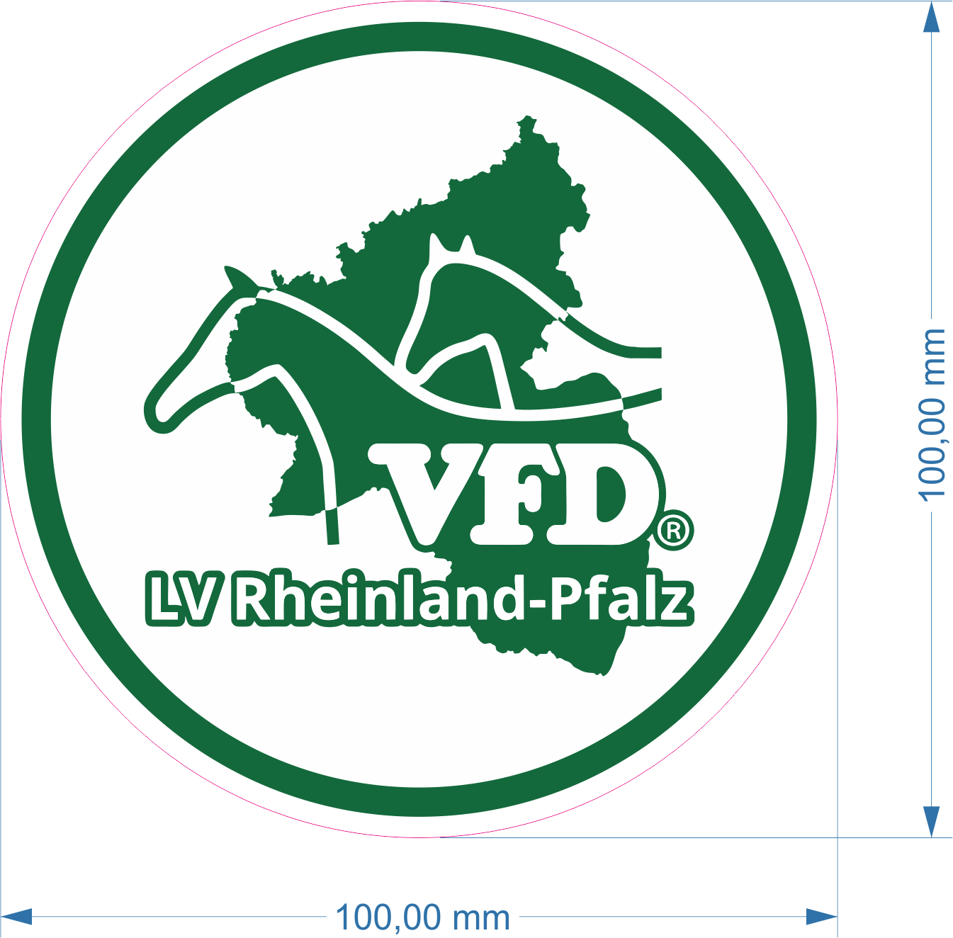 VFD e.V. LV RLP Shop Logoaufkleber Rheinland-Pfalz
