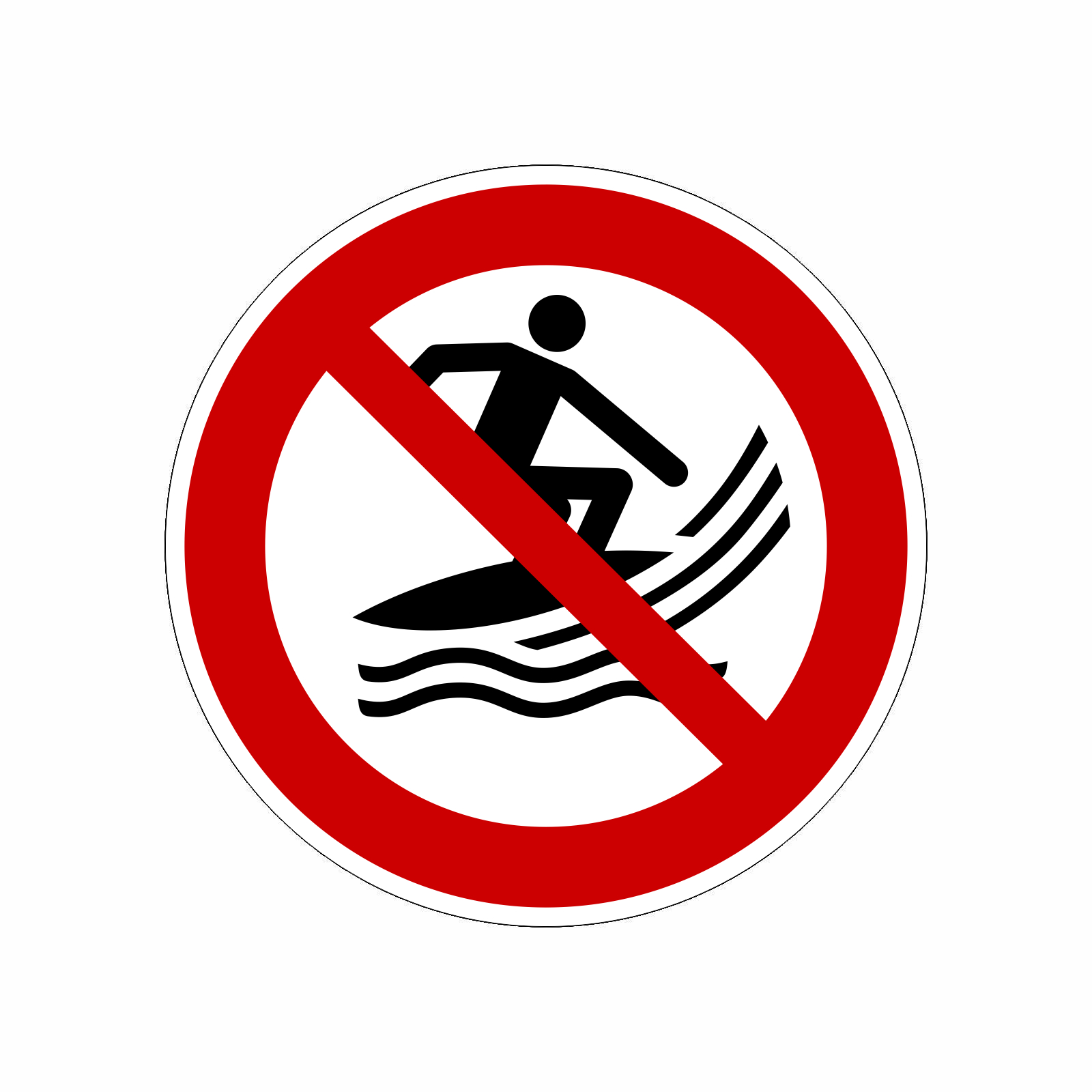 Verbotszeichen-Aufkleber nach DIN EN ISO 7010