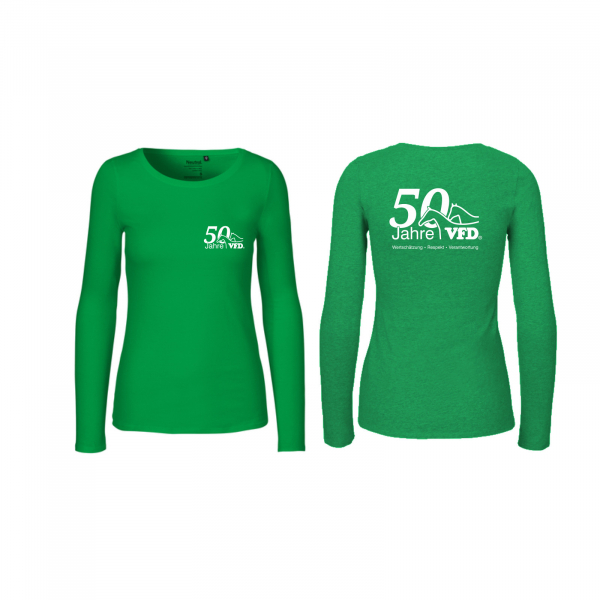 50 Jahre VFD e.V. Women Long Sleeve T-Shirt 81050NE, bedruckt
