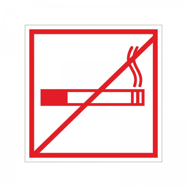 Rauchverbot Aufkleber quadratisch