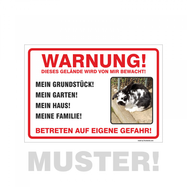 Lustige Warnschilder vor Haustieren personalisiert für Tor Grundstück Haus etc